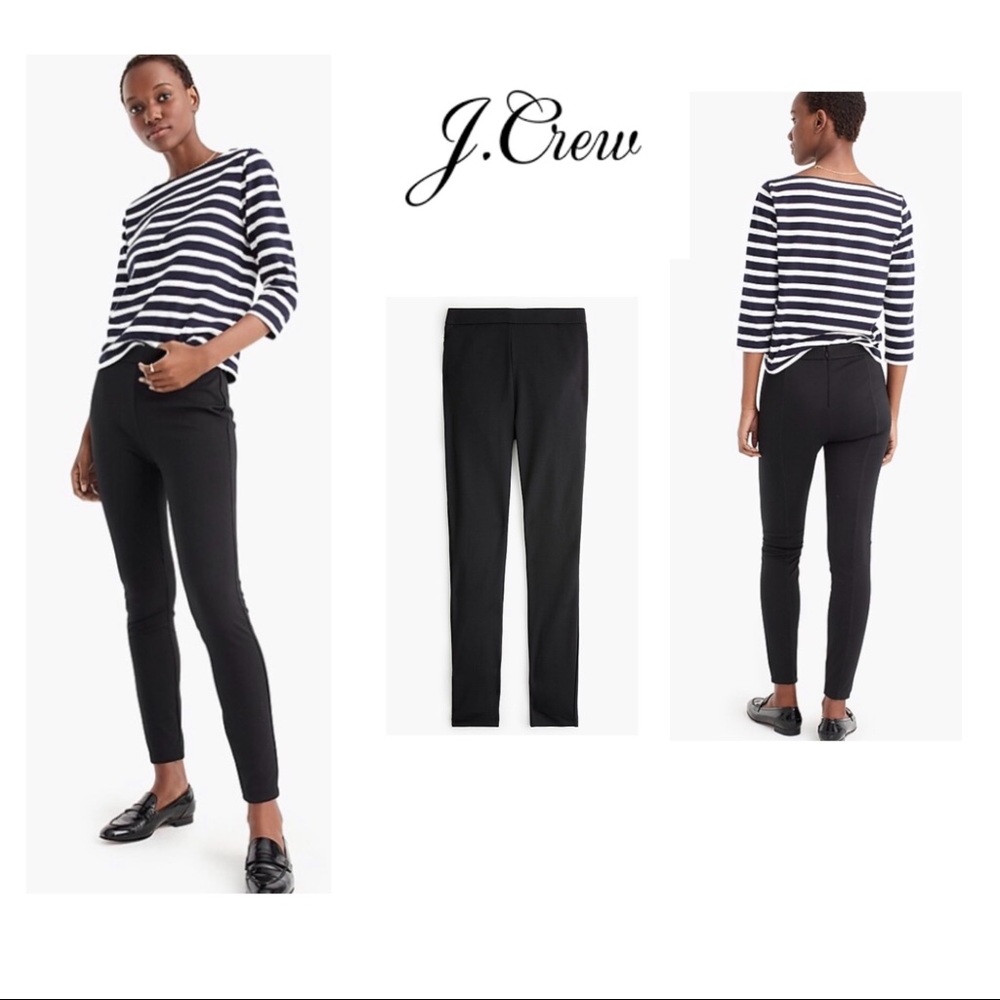 J Crew Anyday Pant in Eco Ponte Black